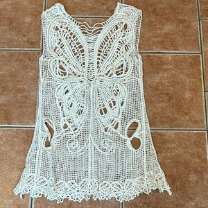 Crochet Butterfly Design Top